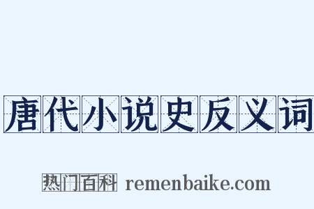 唐代小说史反义词是什么意思的图片